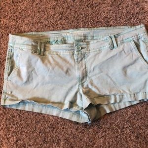 Teal jean shorts - Size 18